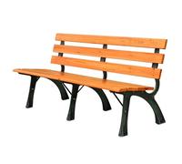 Banco de parque al aire libre, resistente a la intemperie, listones de madera maciza, asiento de jardín grueso para porche, césped, patio, terraza (71 pulgadas/180 cm)