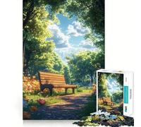 Banco de Parque en Primavera, Rompecabezas de 1000 Piezas para Adultos, Rompecabezas para ejercitar la Mente, Tiempo de relajación, Bordes precisos, (38x26cm)
