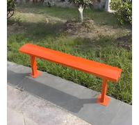 Banco De Parque Exterior De Acero Galvanizado, Diseño Ergonómico Curvo, Resistente A Las Inclemencias, Soporte Fuerte para Jardines, Zonas Residenciales & Lugares Turísticos(Orange,100X22X45cm)