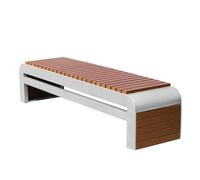 Banco de patio con marco de acero resistente, solución duradera para asientos al aire libre para porche delantero, jardín, patio y decoración de entrada