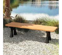 Banco De Patio De Madera Maciza, Banco De Jardín Al Aire Libre, Muebles Decorativos Resistentes A La Intemperie, Adecuado For Césped, Porches, Porches Delanteros(Style C,120cm/47.2in)