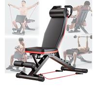 Banco de Pesas Ajustable, Banco de Ejercicios Ergonómico, Banco de Entrenamiento de Fuerza para Todo el Cuerpo, Soporte de Cintura Ajustable, Equipo de Fitness, Entrenamiento Multifuncional, Músculos