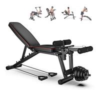 Banco De Pesas Ajustable, Banco De MusculacióN Plegable Para Entrenamiento De Cuerpo Completo, Banco Pesas Reclinado Multifuncional Para Hogar Y Gimnasio