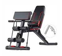 Banco de pesas ajustable, banco plegable 4 en 1 para gimnasio en casa, inclinación, declive, banco de entrenamiento plano para levantamiento de pesas y entrenamiento de fuerza