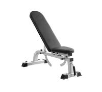 Banco De Pesas Con Rueda,Press Multiusos Plegable,Respaldo Y Cojín Asiento Ajustables,Capacidad Carga 500 Kg For Ejercicio Cuerpo Completo En Gimnasio Casa(Silver)