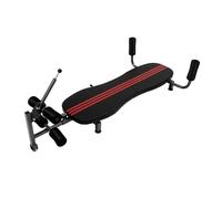 Banco de pesas multifuncional para entrenamiento de cuerpo entero, entrenamiento de espalda, altura regulable, dispositivo de estiramiento de espalda ajustable con manivela y ruedas, capacidad de
