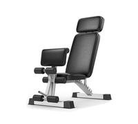 Banco De Pesas Plegable Ajustable,Press De Banco Multiusos,Equipo De Ejercicios For El Hogar 18 En 1,con Respaldo Y Reposacabezas Ajustables,Capacidad De Carga De 400 Kg