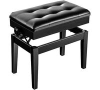 Banco de piano ajustable de cuero con almacenamiento, taburete dúo de madera para adultos, práctica musical y actuación, asiento acolchado para teclado o tocador