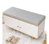 Banco de piano antideslizante ion 121,9 x 61 cm, almohadilla de asiento gris claro para bancos al aire libre, sillas de jardín y columpios, duradero, con correa y hebilla, ideal para porche y muebles
