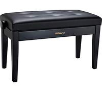 Banco de piano de Roland de tamaño dueto en negro satinado con asiento de vinilo - RPB-D300BK