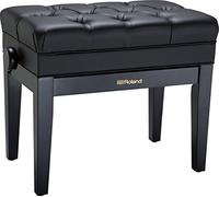 Banco de piano de Roland en negro pulido con asiento de vinilo y compartimento para partituras - RPB-500PE