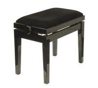 Banco De Piano Deluxe Negro Brillante, Estable