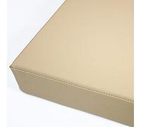 Banco de piel sintética impermeable con almohadilla de asiento de 5 cm de grosor para taburete DShoe Chan PatioBench (caqui, 110 x 35 x 5 cm)