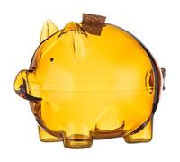 Banco de Plata de Vidrio - Banco De Monedas De Vidrio | Banco De Ahorros Portátil Forma Acogedora | Cerdo Decorativo Viaje Para Mesita De Noche | Vaso Conmemorativo Para Coleccionables