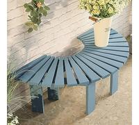 Banco de porche de madera sin respaldo para exteriores, asiento rústico de madera maciza para patio, jardín, terraza y patio trasero