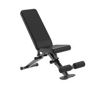 Banco de prensa plegable multiusos, silla de fitness de doble uso con inclinación for el hogar, posiciones ajustables mediante perilla, capacidad de peso de 200 kg(Black)