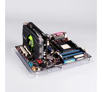 Banco de pruebas de PC de marco abierto, placa base Mini ITX, carcasa de ordenador Overlock, base de modificaci n DIY, soporte de acr lico transp