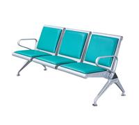 Banco de recepción de aeropuerto con reposabrazos, cómodo asiento de sala de espera para hospital y mercado de negocios, color verde (175 x 65 x 78 cm)
