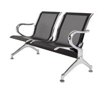 Banco de recepción de servicio pesado con los brazos, silla durable de la sala de espera del metal para el área del huésped del banco de la oficina, asiento de acero ergonómico con las piernas estable