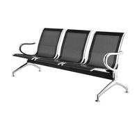 Banco de recepción de servicio pesado con los brazos, silla durable de la sala de espera del metal para el área del huésped del banco de la oficina, asiento de acero ergonómico con las piernas estable