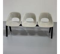 Banco de sala de espera, asiento de recepción de plástico para centros comerciales y cafeterías, sillas de espera decorativas