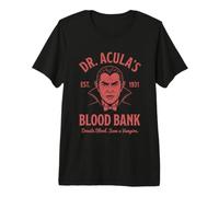 Banco de Sangre del Dr. Acula: Drácula Espeluznante Vampiro Halloween Camiseta Premium