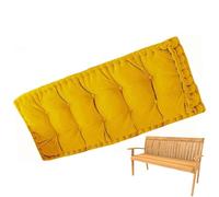 Banco de terciopelo suave amarillo grueso para exteriores con asa, 10 cm, 170 x 60 cm, ideal para uso en interiores y exteriores, almohadilla de asiento P para asientos de ventana y piel de patio