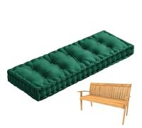 Banco de terciopelo suave con asa, 100 x 40 cm, color verde, almohadilla para asiento de ventana interior, sofá, almohada para patio y decoración del hogar