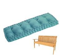 Banco de terciopelo suave para exteriores, 10 cm de grosor, almohadilla de asiento azul marino para ventana o patio, mesa de 180 x 40 cm, asiento para interiores y exteriores, con asa