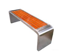 Banco De Terraza Sin Respaldo, Banco For Exteriores, De Acero Inoxidable, Resistente A La Intemperie, Adecuado For Jardines, Terrazas, Porches, Entradas Y Parques(Style B,220cm/86.6in)