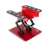 Banco de trabajo ajustable con control remoto para coche, estación de mantenimiento de vehículos RC de aleación de aluminio con escala de medición y bandeja de tornillos, para modelos de escala