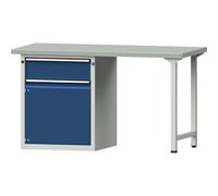 Banco de trabajo, bastidor modular serie V ANKE, 1 cajón de 180 mm, 1 puerta de 540 mm, anchura 1500 mm