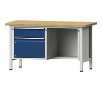 Banco de trabajo, bastidor modular serie V ANKE, 1 cajón, puerta de 360 mm, ½ repisa