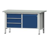 Banco de trabajo, bastidor modular serie V ANKE, 3 cajones, puerta de 540 mm