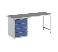 Banco de trabajo, bastidor modular serie V ANKE, 4 cajones