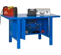 Simonrack Simonwork Banco de trabajo BT6 Cabinet Metal (L x An: 73 x 150 cm, Altura de trabajo: 83 cm, Carga soportada: 600 kg, Azul)