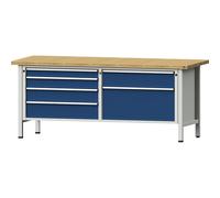 Banco de trabajo con cajones XL/XXL, bastidor modular ANKE, anchura 2000 mm, 6 cajones