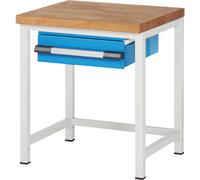 Banco de trabajo, construcción de bastidor Serie 8000 eurokraft pro, 1 cajón de 150 mm