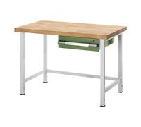 Banco de trabajo de altura regulable, bastidor modular eurokraft pro, 1 cajón