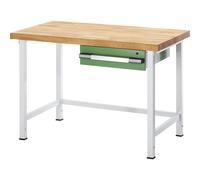 Banco de trabajo de altura regulable, bastidor modular eurokraft pro, 1 cajón