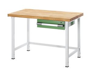 Banco de trabajo de altura regulable, bastidor modular eurokraft pro, 1 cajón