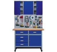 Banco de trabajo de la marca Küpper 70424-7, 120 cm, fabricado en Alemania, color azul marino
