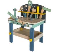 Banco de Trabajo de Madera para Niños - Juguete Educativo Montessori con Martillo, Destornillador, Sierra, Tornillos y Tuercas - Banco de Actividades para el Desarrollo Manual y la Creatividad