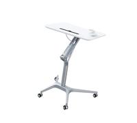 Banco de trabajo de pie ajustable en altura con ruedas, capacidad de carga de 15 kg, 75-105 cm, para discurso de oficina en el aula