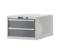 Banco de trabajo de sistema modular, armario inferior LISTA, altura 383 mm, 2 cajones