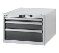 Banco de trabajo de sistema modular, armario inferior LISTA, altura 383 mm, 3 cajones