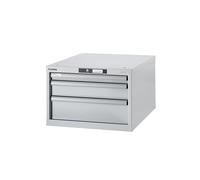 Banco de trabajo de sistema modular, armario inferior LISTA, altura 383 mm, 3 cajones