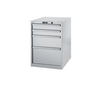 Banco de trabajo de sistema modular, armario inferior LISTA, altura 800 mm, 4 cajones