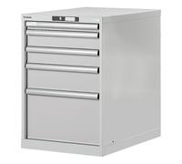 Banco de trabajo de sistema modular, armario inferior LISTA, altura 800 mm, 5 cajones