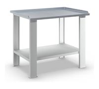 Banco de trabajo en sistema modular eurokraft basic, altura 850 mm, tablero de trabajo de chapa de acero